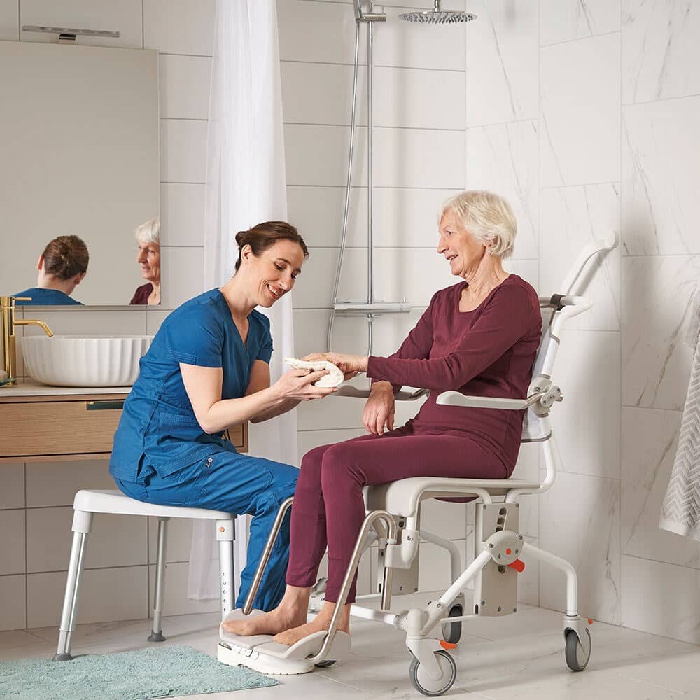 Etac Swift Mobil-2 XL Shower Commode with XL Back - Australian Assistive Technology Centre