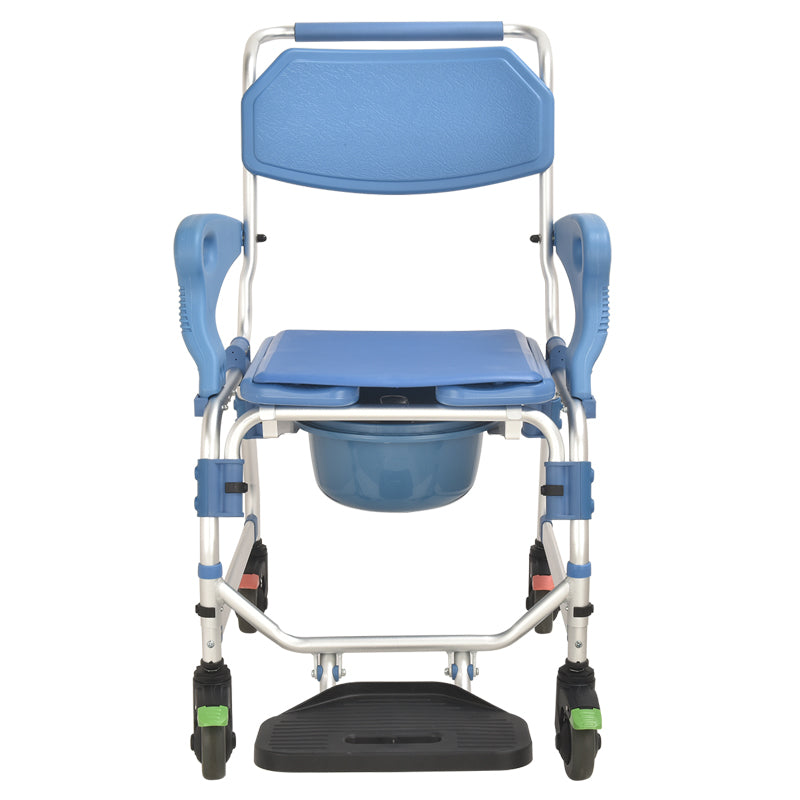 4 inch wheel Commode Chair with Flip Armrest - Australian Assistive Technology Centre