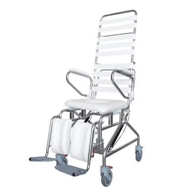K Care Tilt in Space Mobile Shower Commode with Swingaway Footrest