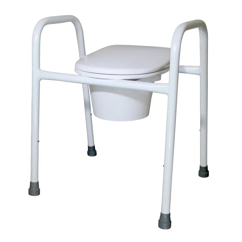 KCare Over Toilet Frame Seat with Splash Guard and Pan - Australian Assistive Technology Centre