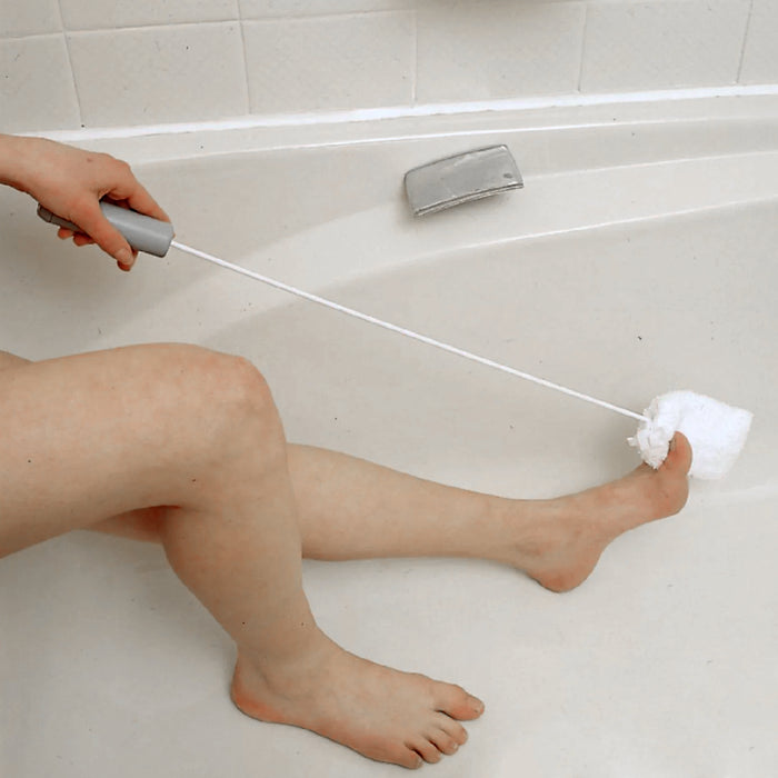 Long Handled Toe Washer With Two Pads