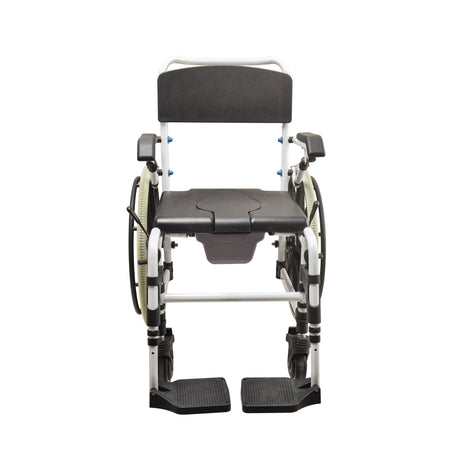 22 inch Black Wheelchair Commode Chair Made from Aluminium - Australian Assistive Technology Centre