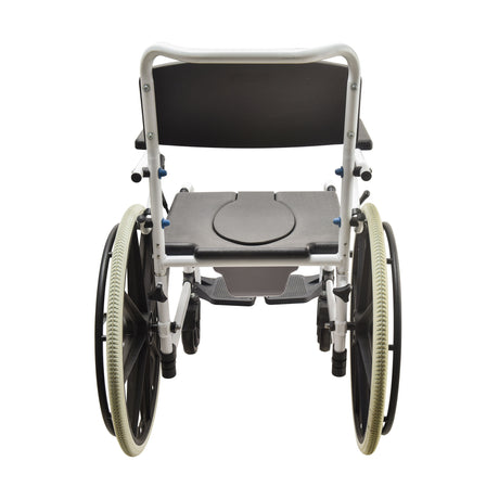 22 inch Black Wheelchair Commode Chair Made from Aluminium - Australian Assistive Technology Centre