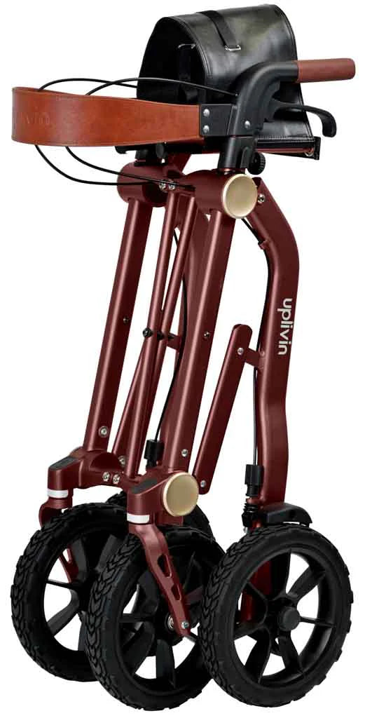 Uplivin All Terrain Trive Dual - Folding Walker - Autumn Rouge - Australian Assistive Technology Centre