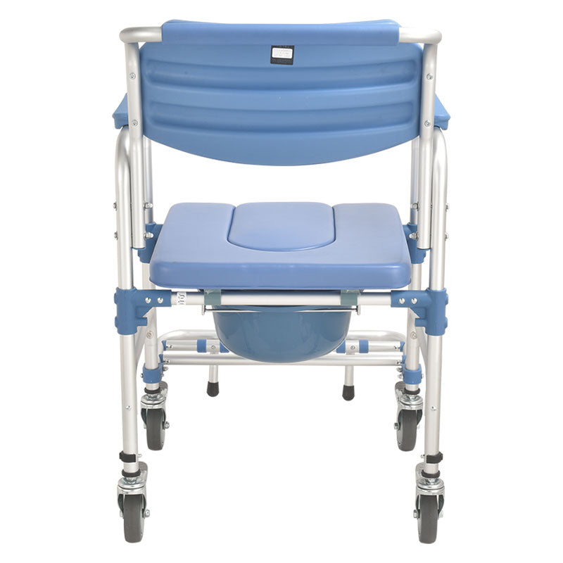 Special 4" wheel Commode Chair with Firm Feet Platform - Australian Assistive Technology Centre