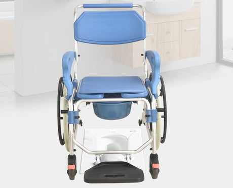 22 inch Wheelchair Aluminium Commode Chair - Australian Assistive Technology Centre