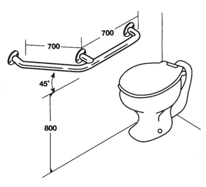Care Quip Toilet Rail Type 06