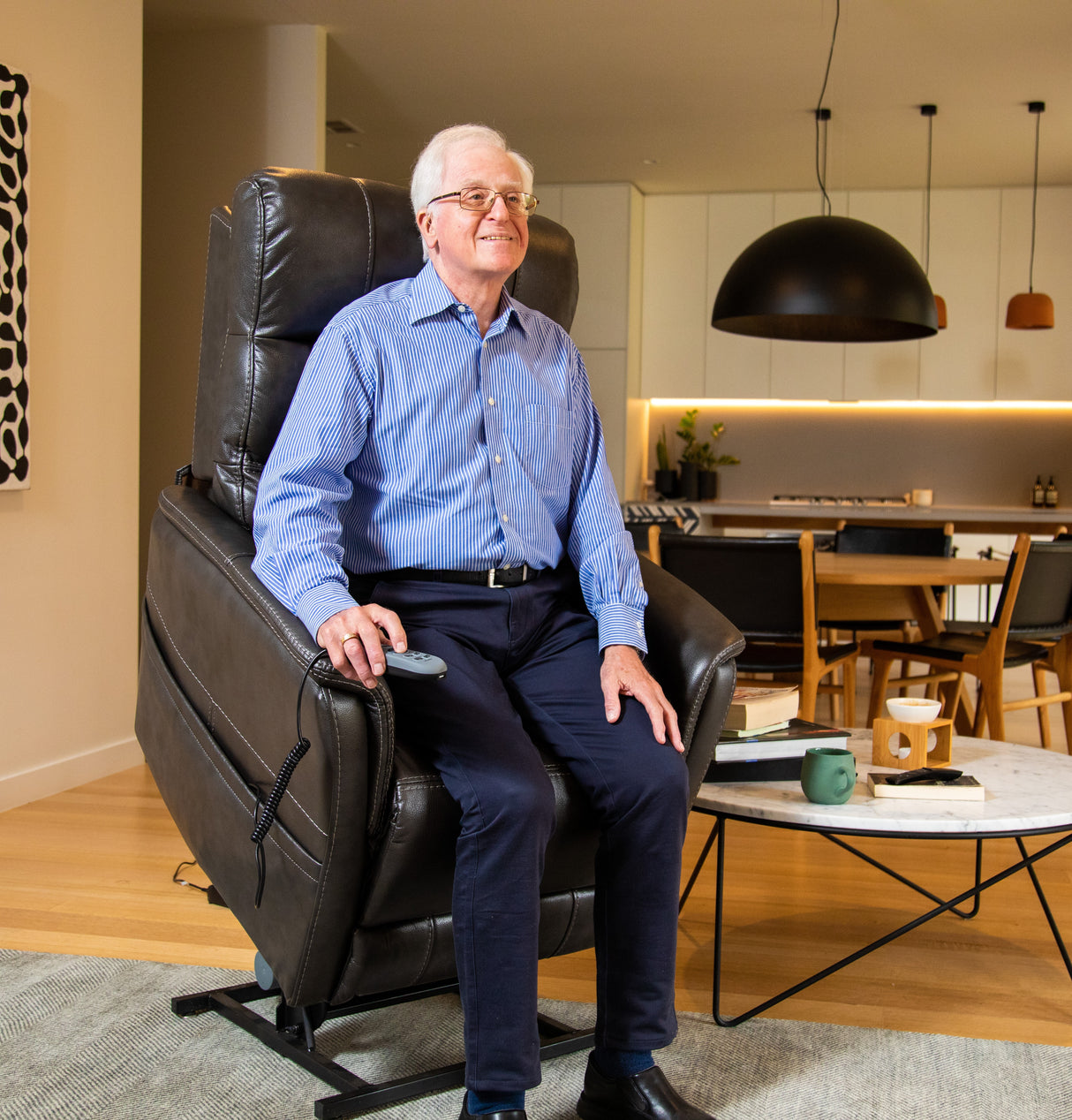 K Care Alivio Picasso 4-Motor Electric Lift Recliner Chair in Black - Australian Assistive Technology Centre