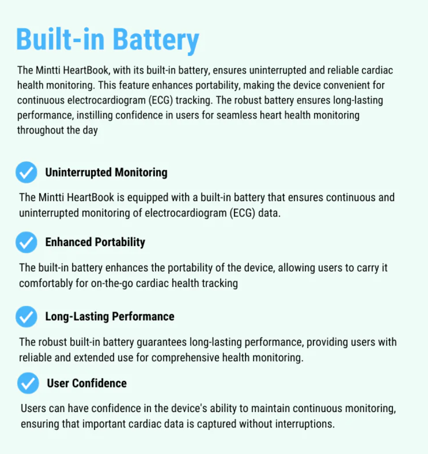 ECG Patch - Mintti Heartbook - Australian Assistive Technology Centre