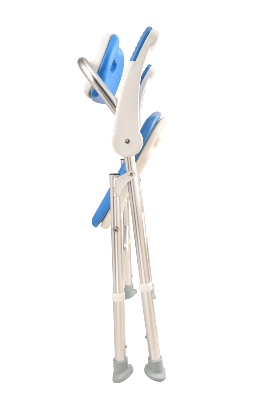 Blue Aluminium Bath Chair with Detachable EVA Pad - Australian Assistive Technology Centre