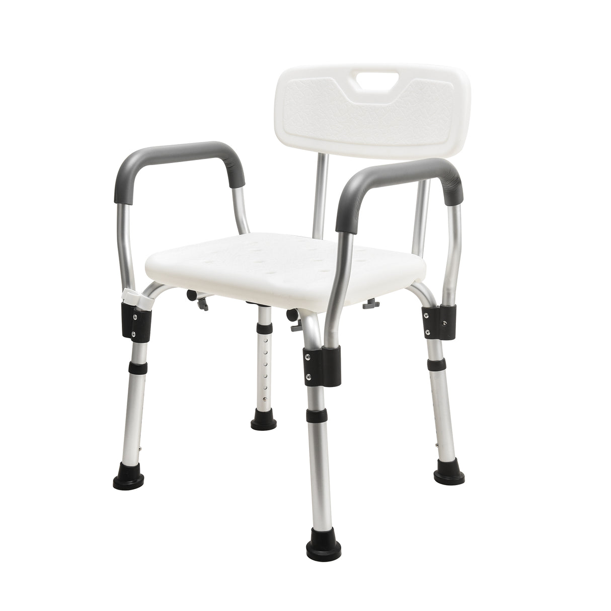 Thick White Aluminium Bath Chair - Australian Assistive Technology Centre