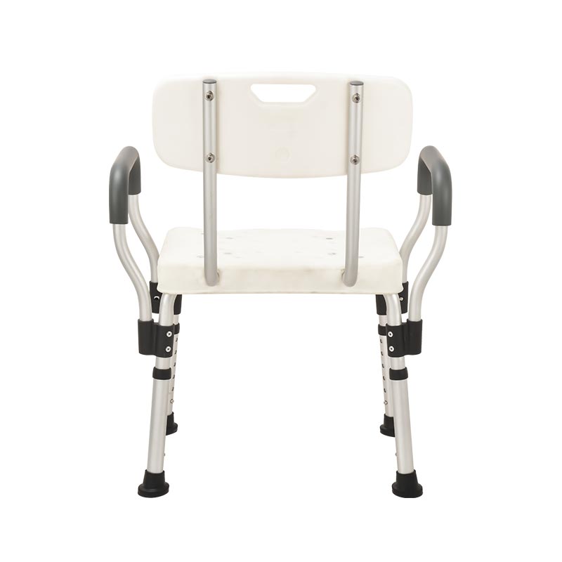 White Aluminium Bath Chair Antirust and Fast Assemble Arm Rest - Australian Assistive Technology Centre