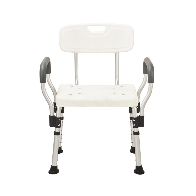 White Aluminium Bath Chair Antirust and Fast Assemble Arm Rest - Australian Assistive Technology Centre