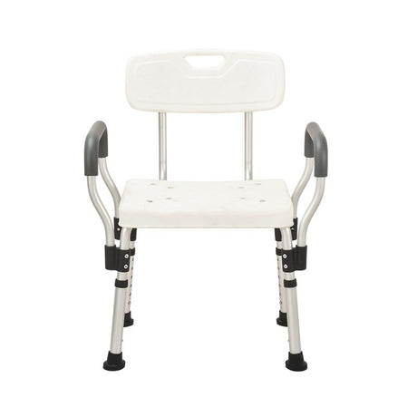 White Aluminium Bath Chair Antirust and Fast Assemble Arm Rest - Australian Assistive Technology Centre