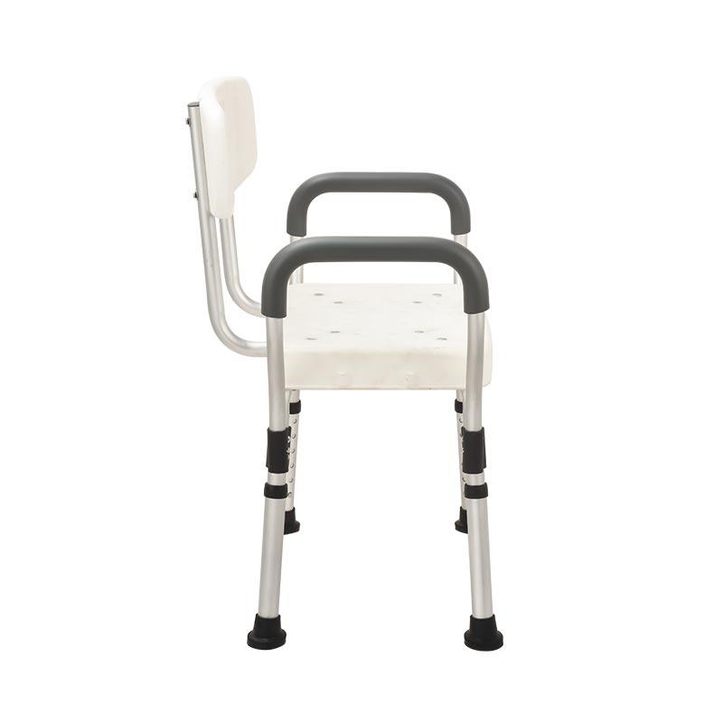 White Aluminium Bath Chair Antirust and Fast Assemble Arm Rest - Australian Assistive Technology Centre