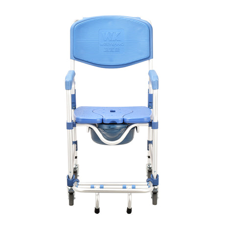 3" wheel Commode Chair with Open Front Waterproof Seat - Australian Assistive Technology Centre