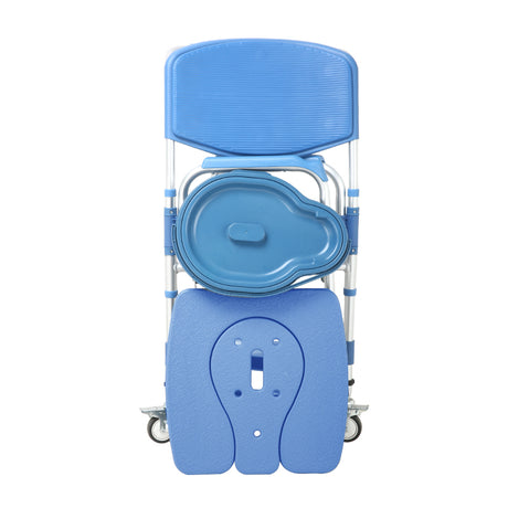 3" wheel Commode Chair with Open Front Waterproof Seat - Australian Assistive Technology Centre