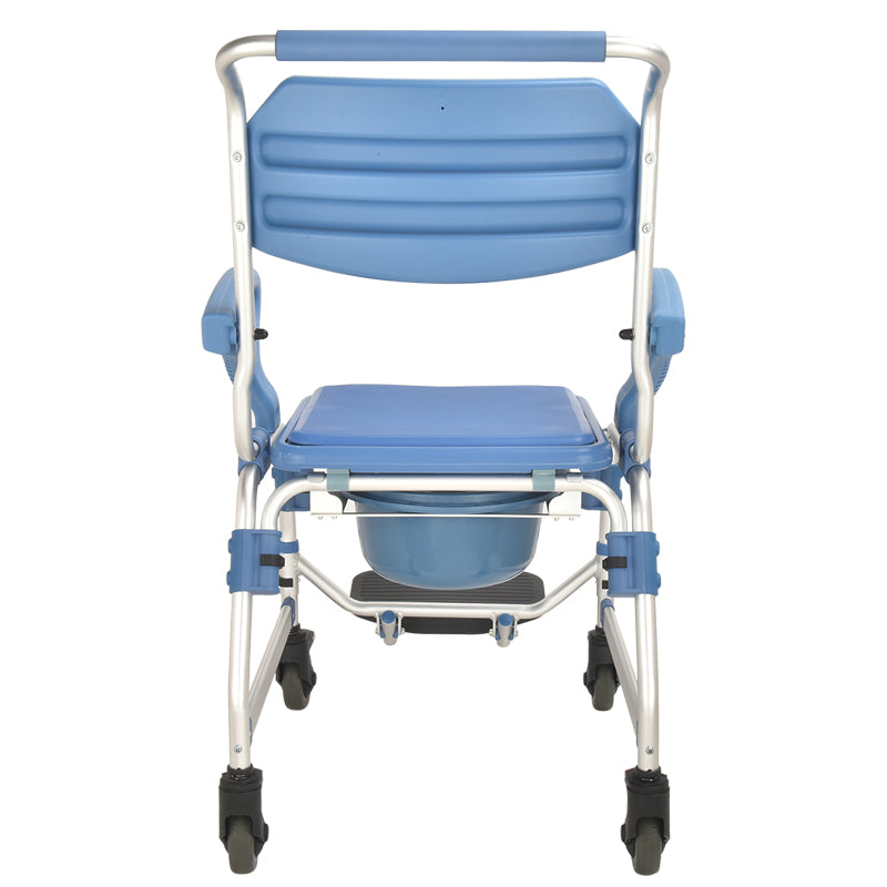 4 inch wheel Commode Chair with Flip Armrest - Australian Assistive Technology Centre