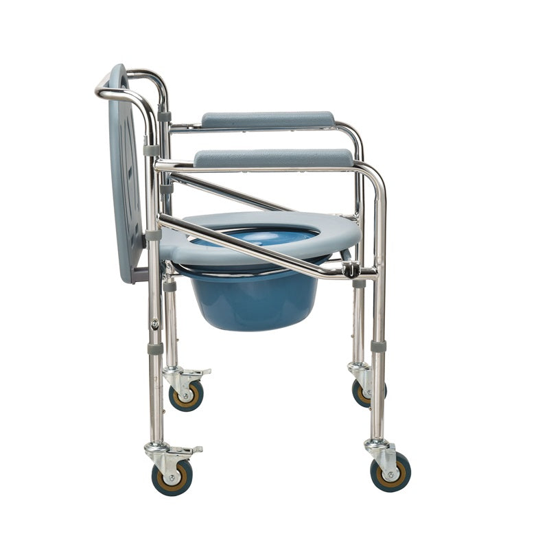 Aluminium Commode Chair with 3" Wheel - Australian Assistive Technology Centre