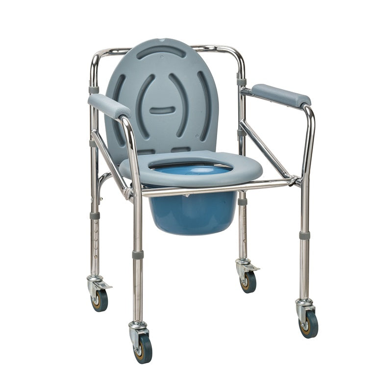 Aluminium Commode Chair with 3" Wheel - Australian Assistive Technology Centre