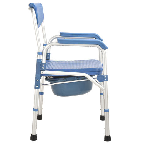 Aluminium Foldable Commode Chair with Thick Frame - Australian Assistive Technology Centre