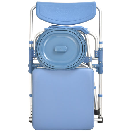 Aluminium Foldable Commode Chair with Thick Frame - Australian Assistive Technology Centre