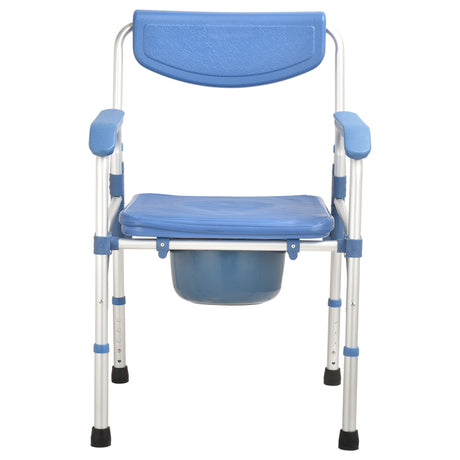 Aluminium Foldable Commode Chair with Thick Frame - Australian Assistive Technology Centre