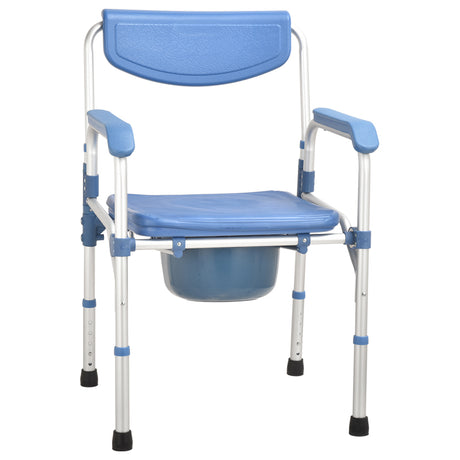 Aluminium Foldable Commode Chair with Thick Frame - Australian Assistive Technology Centre