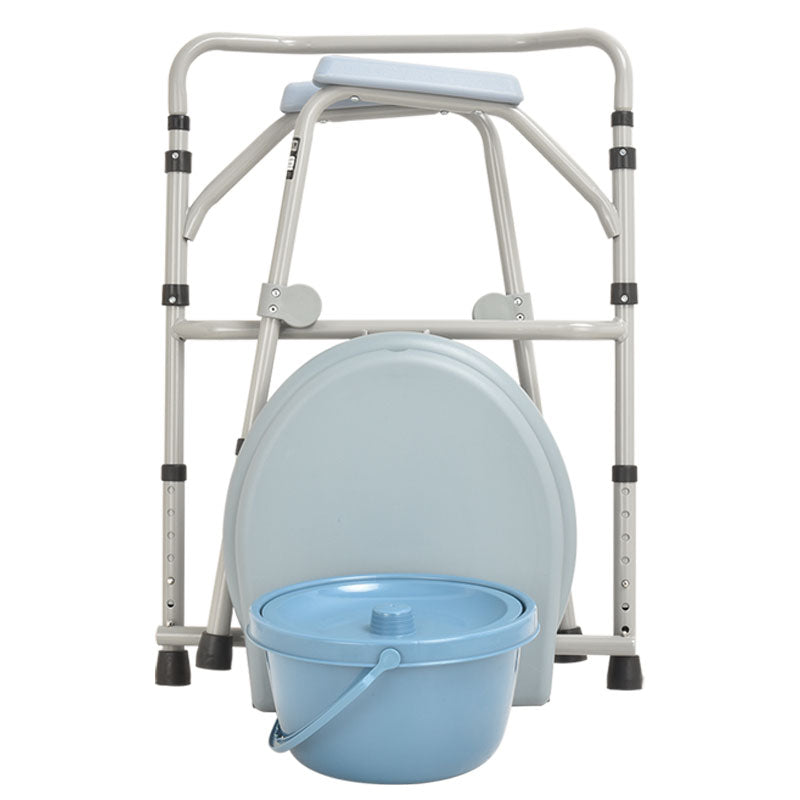 Chrome Aluminium Commode Chair Without Wheel - Australian Assistive Technology Centre