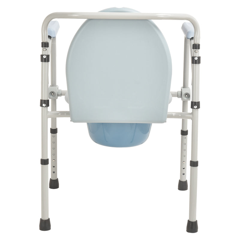 Chrome Aluminium Commode Chair Without Wheel - Australian Assistive Technology Centre