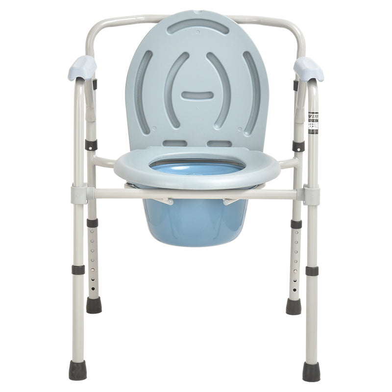 Chrome Aluminium Commode Chair Without Wheel - Australian Assistive Technology Centre