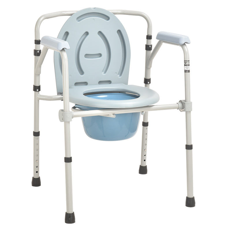 Chrome Aluminium Commode Chair Without Wheel - Australian Assistive Technology Centre