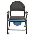 Iron Black Commode Chair with PU Soft Cover - Australian Assistive Technology Centre