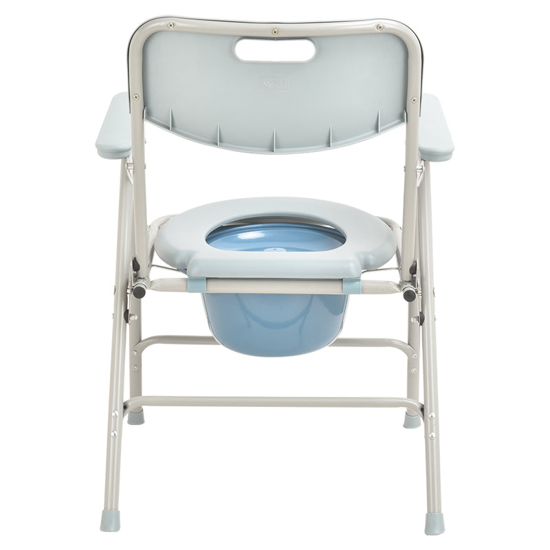 Light Gray Commode Chair with Iron Frame - Australian Assistive Technology Centre