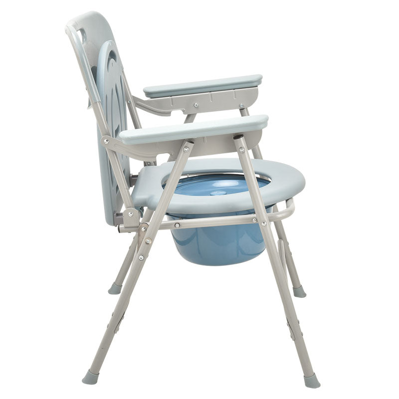 Stainless Steel Commode Chair Foldable - Australian Assistive Technology Centre