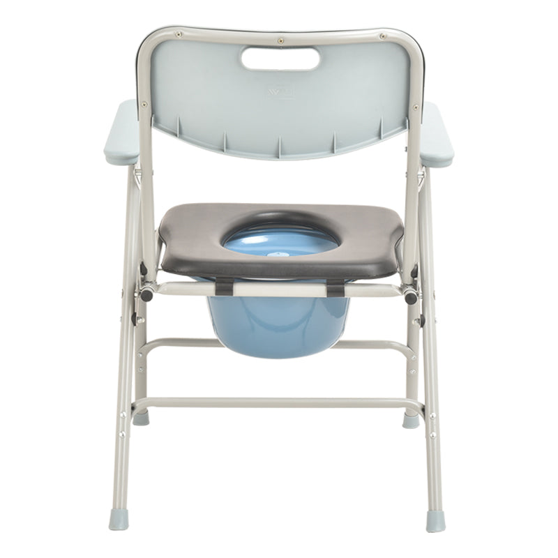 Steel Frame Gray Commode Chair - Australian Assistive Technology Centre