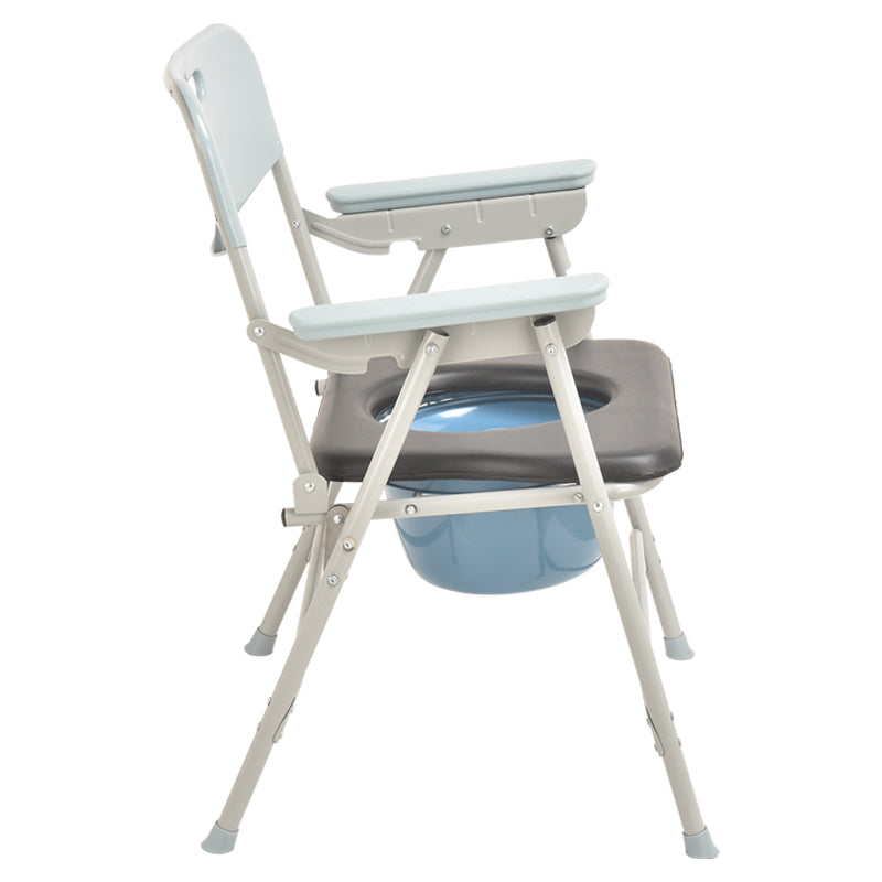 Steel Frame Gray Commode Chair - Australian Assistive Technology Centre