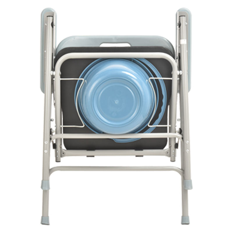 Steel Frame Gray Commode Chair - Australian Assistive Technology Centre