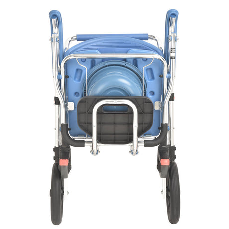 Wheeled Commode Aluminium Chair with 12 inch and 4 inch Wheel - Australian Assistive Technology Centre