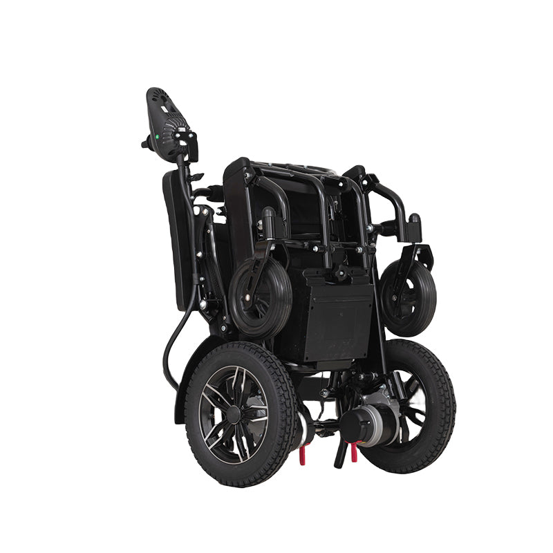 Medium Range Black Electric Wheelchair 12inch Max Load 100Kg - Australian Assistive Technology Centre