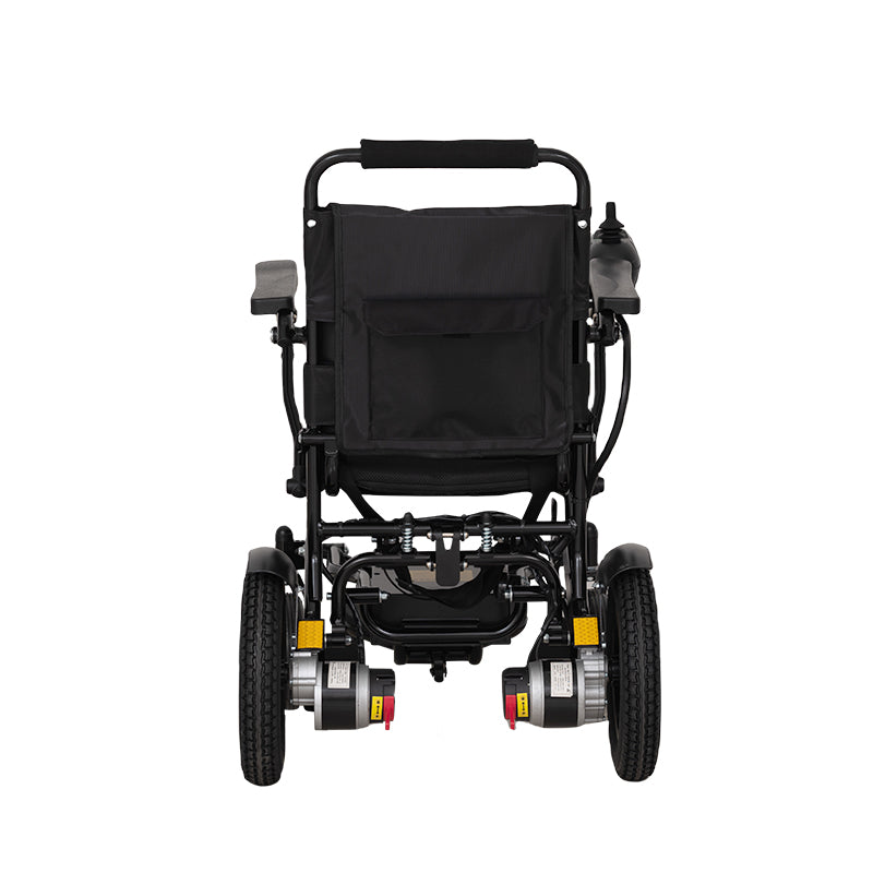 Electric wheelchair with 12" Front Wheel and 8" Rear Wheel - Australian Assistive Technology Centre