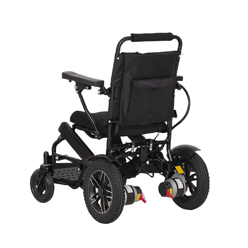 Electric wheelchair with 12" Front Wheel and 8" Rear Wheel - Australian Assistive Technology Centre