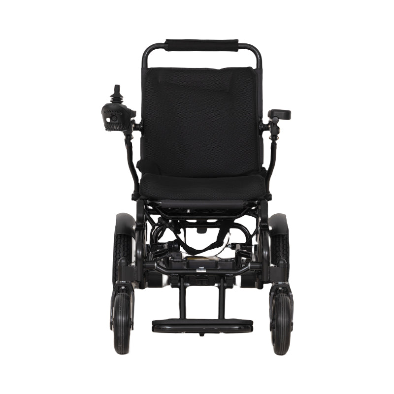 Electric wheelchair with 12" Front Wheel and 8" Rear Wheel - Australian Assistive Technology Centre