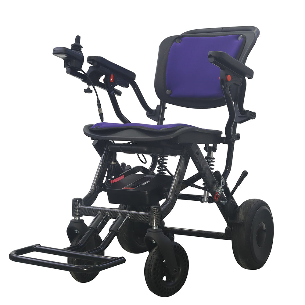 Foldable Easy to Carry Electric Wheelchair with 12" Rear Wheel - Australian Assistive Technology Centre