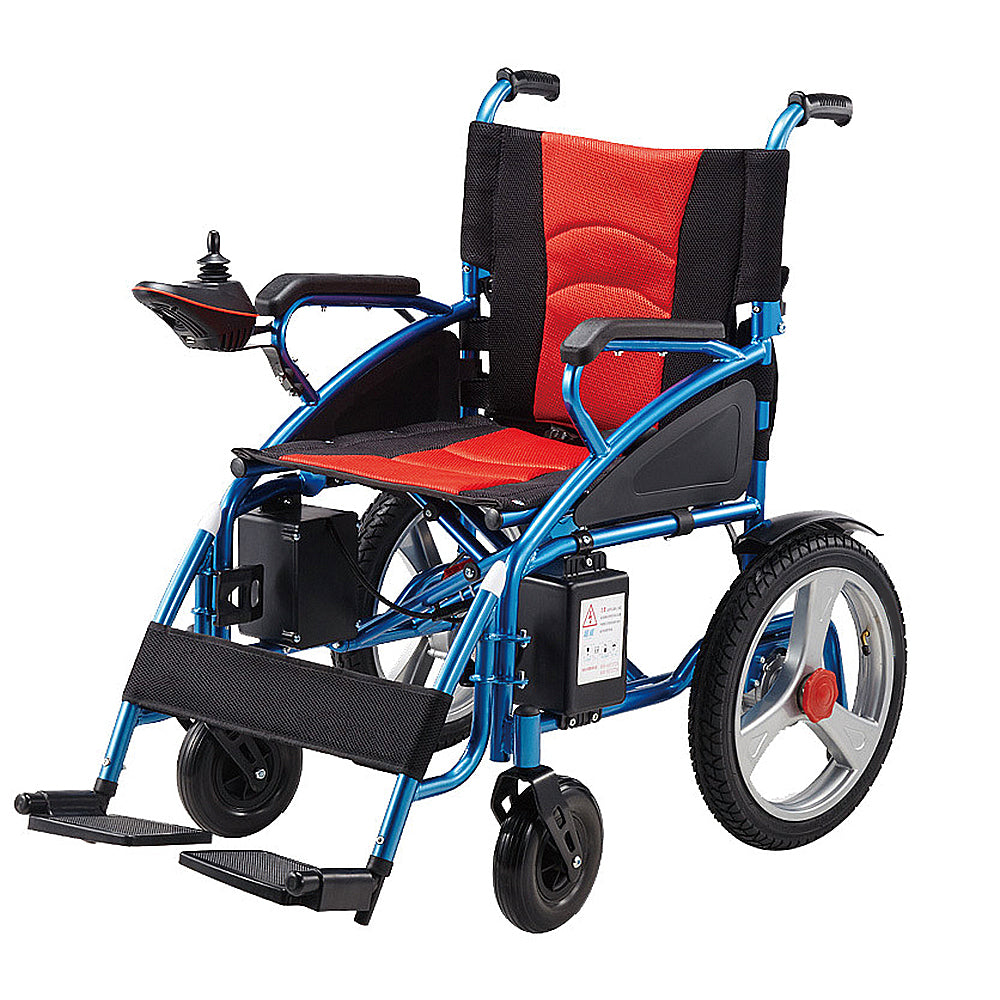 Red Black Electric Wheelchair Portable - Australian Assistive Technology Centre