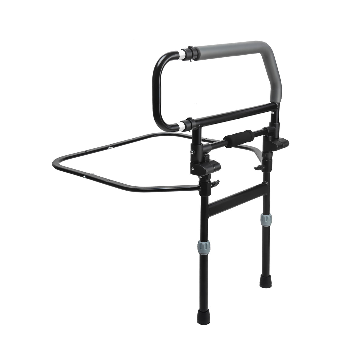 Folding Bedside Keeper Black with Steel Material - Australian Assistive Technology Centre