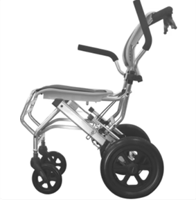 Gray Manual Wheelchair with Flip up Armrest - Australian Assistive Technology Centre