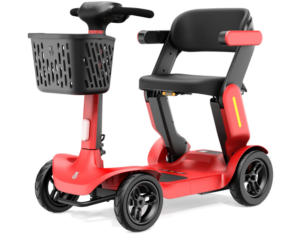 Red Medium Sized Scooter with High Capacity Battery - Australian Assistive Technology Centre