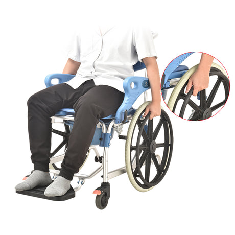 22 inch Wheelchair Aluminium Commode Chair - Australian Assistive Technology Centre