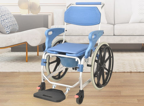 22 inch Wheelchair Aluminium Commode Chair - Australian Assistive Technology Centre